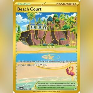 🌴 Beach Court - Secret Rare 263/182 - Paradox Rift - NM Pokémon Card